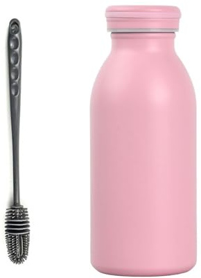 350ml Water Bottle Vacuum Insulated Bottle, Stainless Steel Sports Water Bottle, Double Walled BPA Free, Leak Proof Hot & Cold Drinks Water Coffee Milk, Home, Work, Gym & Travel (Pink)