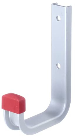 Alberts 805524 Wandhaken | wahlweise in verschiedenen Ausführungen | abgewinkelt | Aluminium | Tiefe 80 mm | Höhe 120 mm (Packung mit 6)