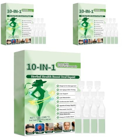 Orale Flüssigkeit zum Abnehmen, Abnehmen Tropfen zum Trinken, 10-in-1 Orale Lösung, Weight Loss Drops, Fettverbrenner, Fatburner, Bauchfett Schnell Loswerden, Bauch Weg, Slimming Drops, 3 Stück