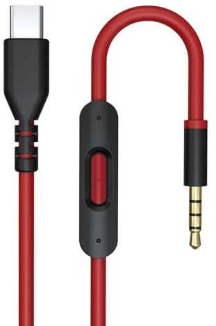 Cavo audio USB-C Solo 4, cavo audio di ricambio con controllo microfono in linea, compatibile con cuffie Beats Solo4/Solo 3/Solo 2/Studio 2 3/Pro/Detox/Mixr/Wireless