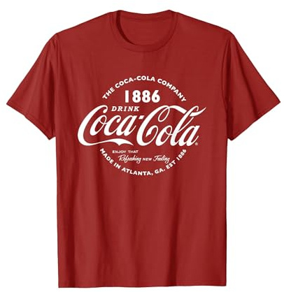 Coca Cola Retro Logo White Text T-Shirt