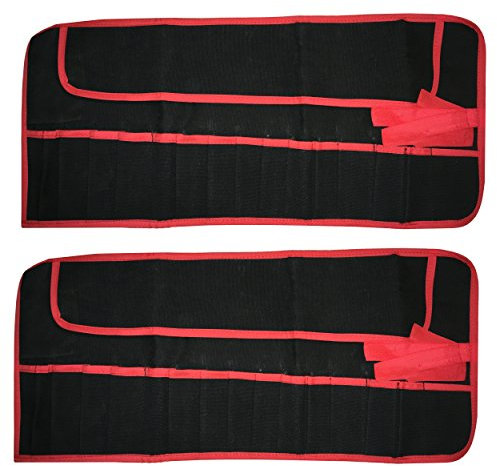 Tough Canvas Tool Roll Compact Organiser Bag Carry Case (2, 15 Pocket)