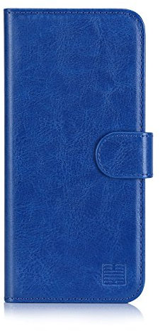 32nd Book Wallet PU Leather Flip Case Cover For Nokia 6 (2018) [Nokia 6.1], Design With Card Slot and Magnetic Closure - Deep Blue