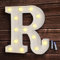 bemece LED Buchstabe Lichter Alphabet, LED Brief Licht, Led dekoration für Geburtstag Party Hochzeit & Urlaub Haus Bar - Buchstabe R