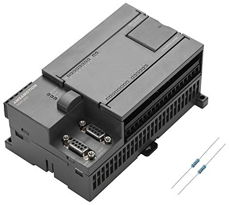Walfront Speicherprogrammierbare Steuerung DC 24V SPS S7-200 CPU224XP Industrielle Steuerkarte Grau