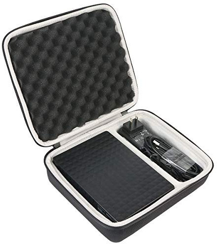 Khanka EVA Borsa da viaggio Custodia caso scatola per Seagate Expansion - HDD Esterno da 2TB 3TB 4TB, USB 3.0, Nero, 3.5