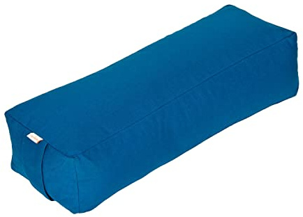 Yogabox Yoga Rechteckbolster Basic, Waschbarer Bezug aus 100% Baumwolle, Yogarolle eckig mit Buchweizenschalen befüllt, Yogakissen groß für Restoratives Yoga, Maße: ca. 60 x 20 x 14 cm
