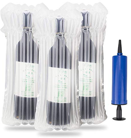 Protector de botella, de vino Paquete de 15 Mangas inflables de vino Bolsas de amortiguación de aire Envoltura de embalaje a prueba de golpes para botellas de vidrio Protección de envoltura