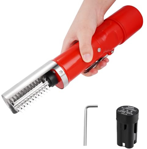 MXBAOHENG Electric Fish Scaler Fish Scale Scraper Remover Cleaner with Waterproof Powerful Motor for Fish Scaling (red 1 Battery)