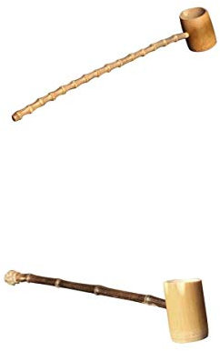 Tenlacum Lot de 2 louches en bambou naturel style japonais