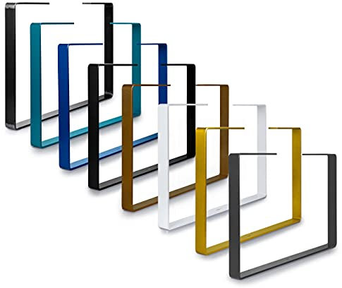 Magnetic Mobel Tischbeine Metall - 2 Stück Tischkufen in schwarz weiß und weiteren Farben & Größen - Perfektes Tischgestell für Couchtisch - Tischfüße