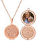 U7 Rosegold Locket Europäische Blumen Medaillons für Damen Retro Rund Medaillon zum Öffnen für Bilder Anhänger Personalisiert Text Foto Halskette Amulett Souvenir Kettenanhänger Schmuck für Herren