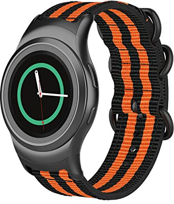 Gheper Nylon Cinturino Intrecciato Compatibile con Samsung Gear S2 SM-R720/SM-R730 Cinturino da Polso Quick Fit Cinturino in Tessuto per Gear S2 R720/R730 Smartwatch Accessorio Cinturino di Ricambio