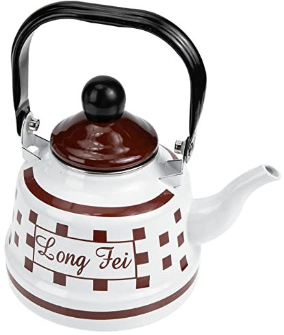 Happyyami 2.5L Keramik Teekessel Email Gasherd Wasserkessel Teekessel Wasserkrug Wasserkocher Induktion Teekocher Kochkessel Wasserkanne Universal Kochkessel für Gas Herd Kochplatten Retro
