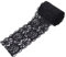 6 CM (2.4 Inch) Schwarzes Spitzenband, Elastischer, Dehnbarer Schwarzer Spitzenstoff - 5 Yard, Perfekt für Bastelarbeiten, Hochzeit, Geschenkverpackungen, Schleifenherstellung und Andere Projekte