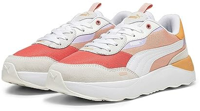 PUMA Runtamed Plateau-Sneaker für Damen, Poppy Pink PUMA White Electric Blush Warm White, 39 EU