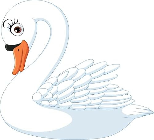 U24 Aufkleber Schwan 22 x 20 cm Autoaufkleber Sticker Konturschnitt