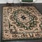 Mazovia Orientalisch Vintage Teppich - Kurzflor - Muster mit Medaillon - Traditioneller Teppich für Wohnzimmer, Esszimmer - ÖKO-TEX Wohnzimmerteppich - Grün 120 x 170 cm