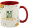Personalised Floral Butterfly Mug H Letter, Any Letter Alphabet, Gift for Girl, Women, Lady Gift Coffee Tea Cocoa Soup Daily use Inside Coloured Ceramic Cup Mug. (H, Red)