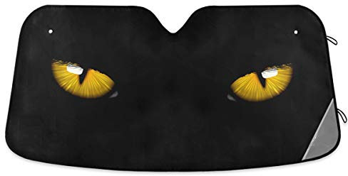 167 Parasol Coche Delantero Ojos De Gato Parasol para Coche Delantero Portátil Parasol Luna De Coche Protección Rayos UV Protección Solar para El Parabrisas Universal para Coche Vehículos Todoterreno
