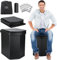 Sckee 2025 Upgraded XL Portable Toilet for Adults,16.5'' Tall Camping Toilet with Lid and Convenient Carry Bag, Portable Potty for Camping, Hiking, Car Travel,Truck, RV, Boating, Road Trips, Beach