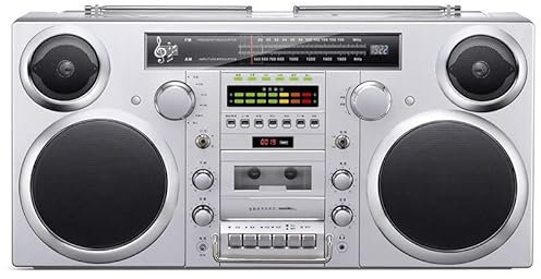 Home Audio Bluetooth Portatile, Lettore Cd Boombox, Registratore A Nastro Wireless, Altoparlante Registratore Vecchio Stile, Radio Fm, Riproduzione Usb, Display A Led, Casa Spiaggia O Boschi