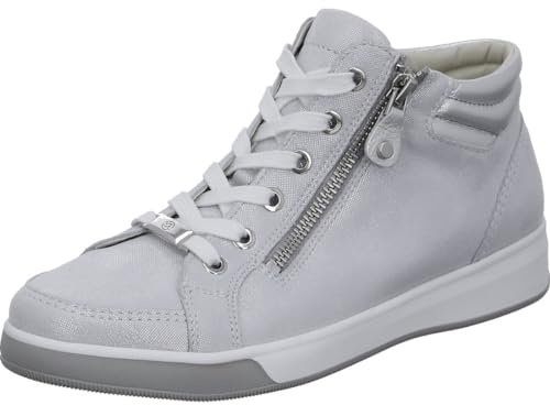 ara Damen ROM Sneaker, Weiss,Silber, 37 EU