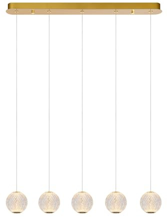 Lucide CINTRA - Pendelleuchten - LED Dim. - 5x4,7W 2700K - Transparent, Klar
