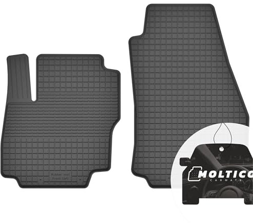 moto-MOLTICO Vorne Gummimatten Auto, 2-teiliges Set, Allwetter Gummi Fußmatten mit Rand, Antirutsch & Wasserfest Autoteppiche - passend für Ford C-MAX II 2010-2019