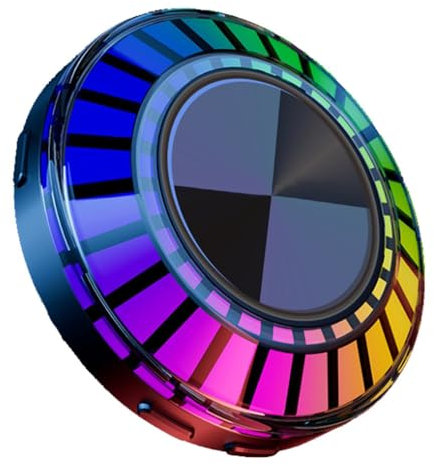 Docooler Bunter Rhythmus-Knochenleitungs-BT-Lautsprecher, wiederaufladbarer tragbarer Mini-Lautsprecher mit 72 Farben, atmender dynamischer Scheibenlautsprecher,Knochenleitungs-Bass-Soundbox