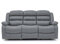 OAK SPOT Roma Leather Recliner Sofa With Cupholders - Black and Grey Color (3+2 Seater, 3 Seater, 2 Seater) (3 Seater, Grey)
