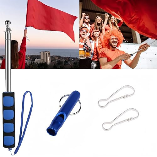 Astas Bandera Telescópicas,2m Astas Bandera Telescópicas,Mastil Bandera Inoxidable Extensible,Asta Bandera Mano Portátil Telescópicas,Extensible Mastil Bandera,para Guías Turísticos,Campamentos