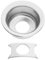 Be In Your Mind 1x Guitar Jack Socket Baffle with 1x Shim Cup Style Guitar Tele Jack Plate for Telecaster Style Guitars 27x11mm, Silver