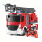 LioMaxi Escala 1:24 teledirigida juguete camión bomberos, con bomba pulverizadora de agua, camión bombero teledirigido con escalera extensible y luces, escalera giratoria manual, recargable, rojo