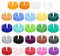 sourcing map 48Pcs Wine Glass Charm, Silicone Drink Markers Wine Glass Markers Identifier Tags for Wine Glass Champagne Flutes Cocktails, C Buckle