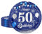16Pcs Navy Blue 50th Birthday Paper Plates 9inch for Party Decorations - Tableware for Men's Dinner