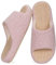 Eagsouni Pantofola di Lino da Donna in Memory Foam Comode l'interno Pantofole accoglienti Tranquillo Ciabatte da casa, Rosa, 35/36 EU, Etikett 36-37