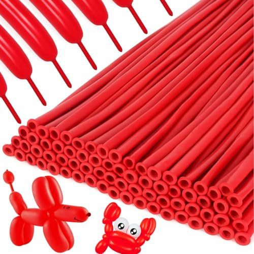100 Stück Lange Ballons, Modellierballons zum Formen, Magische Luftballons für Tiere, Veranstaltungen und Dekoration