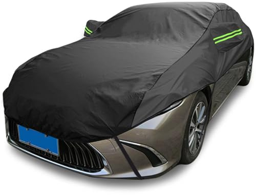 LinGkon Autoabdeckung Halbgarage für Seat Altea XL 2006-2015,Auto Abdeckplane Wasserdicht Atmungsaktiv Sonne Staub Schutz, Autoabdeckung Outdoor mit Reflektierenden Streifen