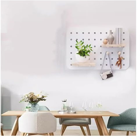 ZLRBN Cache Tableau Electrique, Boîte de Décoration Murale en Panneau Perforé, Décoration Murale Salon Bureau (60x50cm)