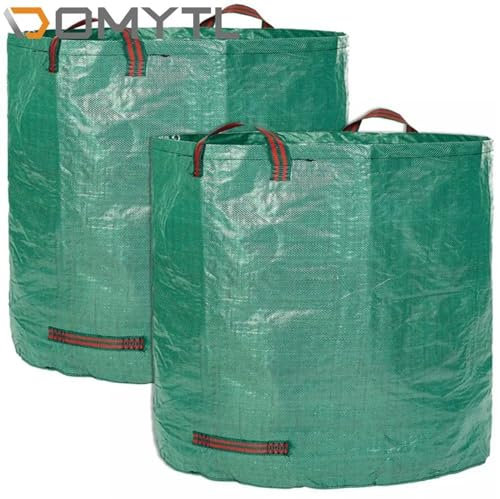 Sacs à déchets de jardin 670 x 770 mm de grande capacité, sac de rangement réutilisable, poubelle pliable, poubelle de collecte des déchets (noir)