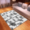 HATEGE Tapis Salon 120 x 170 cm Bambou, Tapis Chambre Lavable 3D Noir Et Blanc, Tapis de Salon Bambou, Tapis de Cuisine ZP2750