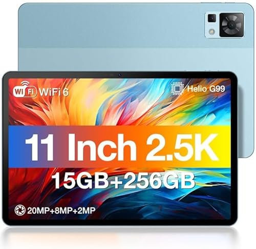DOOGEE T30 Pro Tablet 11 Pulgadas 15GB RAM + 256GB ROM(2TB TF) Tablet Android, 2.5K Pantalla Full HD 1600×2560 IPS,Dual 4G LTE + 5G WiFi,8580mAh,Cámara 8MP+20MP,BT5.2,Type-C 3.5mm Jack