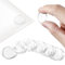 Qianyu 40Pcs Clear Self Adhesive Flat Bumper Pads Soft Glass Table Top Bumper Stops Round Anti Slide Rubber Feet Pads for Glass Cutting Boards Table Tops Coasters Metal Crafts