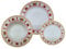 Omniacasa Service de vaisselle pour Noël et Nouvel An en porcelaine résistant pour 12 personnes : 36 pièces, décorations avec lanternes et cloches, rouge, blanc et or, convient : lave-vaisselle et