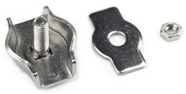 CTRSM Drahtseilklemme, 1–5 Stück M2–M10 304 Edelstahl-Drahtseil, Einzel-/Doppelclip, Spannfutter, Kabelklemme, Seil, einfacher Griff(Simplex M35pcs)