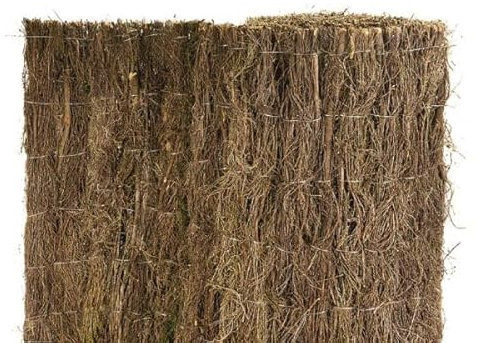 World PLANTIL Brezo Natural EXTRA 8kg/m2, grosor 3 a 4 cm/Origen España/Vallas de Ocultación 95% Naturales para Jardín, Balcon, Exteriores/Duradero y Resistente (1.2 x 3 metros)
