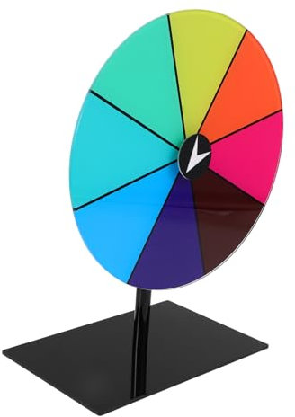 WESIEVYA Spielrad glückliche Dekoration Tablet -Handyklammern Glücksmünze gesellschaftsspiel partyspiel editierbares rotierendes Gewinnrad Rotierendes Gewinnrad auf dem Tisch Acryl