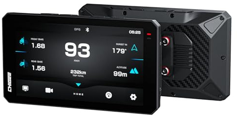 CHIGEE AIO-6 Max Motorcycle Moto Carplay Android Auto GPS Navigation System, 2000nits,STARVIS HDR 6 LCD, 60FPS,5G Wi-FI BT, IPX9 Waterproof, Support Siri Google Assistant, Dedicated App