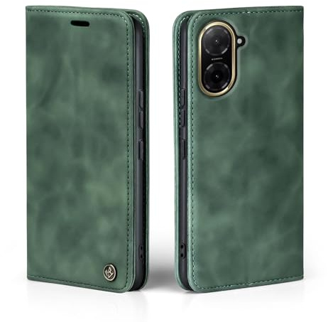 LBH Handyhülle für Xiaomi Redmi A5 in Grün mit Karten- und Geldfach Smartphone Hülle mit Standfunktion Flip Case Schutzhülle Magnetverschluss Vintage